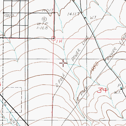 Topographic Map of Railroad Canyon, NV
