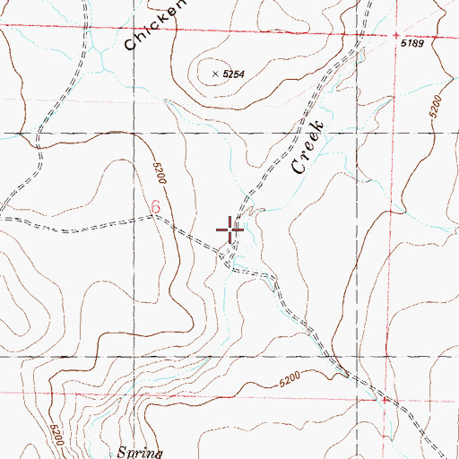 Topographic Map of Chicken Canyon, NV