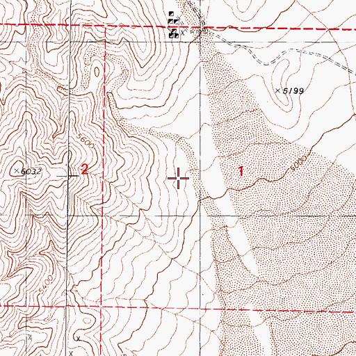 Topographic Map of Blackrock Gulch, NV