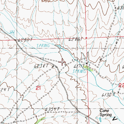 Topographic Map of Uvada Ranch, NV