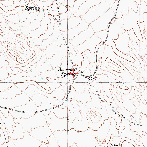 Topographic Map of Summit Spring, NV
