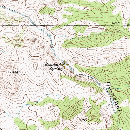 Topographic Map of Roadside Spring, NV