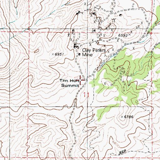 Topographic Map of Tim Holt Summit, NV