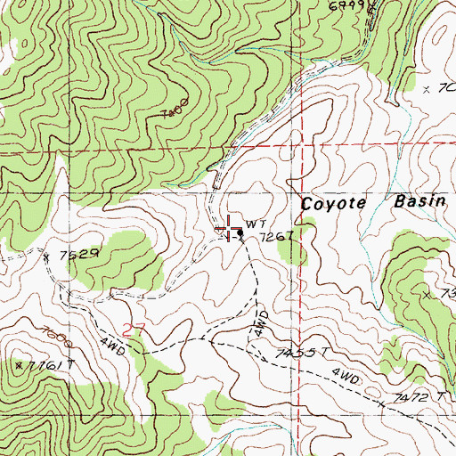 Topographic Map of Coyote Basin Well, NV
