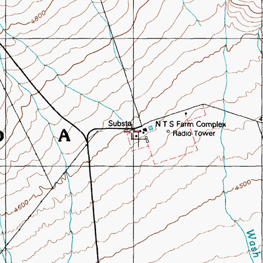 Topographic Map of NTS Farm Complex, NV
