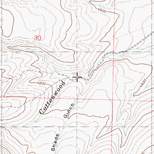 Topographic Map of Wagon Tire Creek, NV
