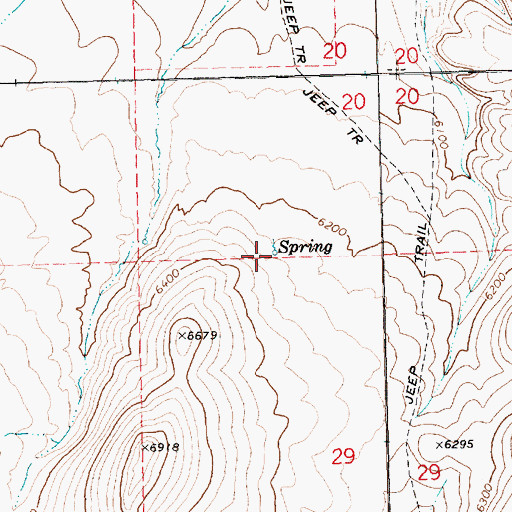 Topographic Map of Bishop Flat Spring Number Forty, NV