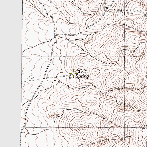 Topographic Map of CCC Spring, NV