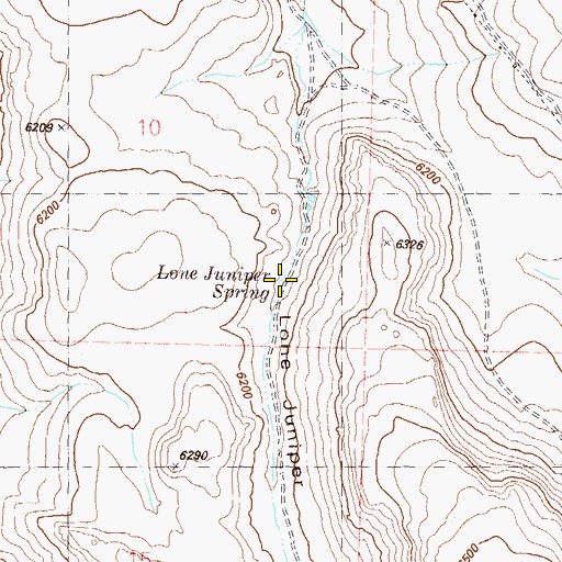 Topographic Map of Lone Juniper Spring, NV