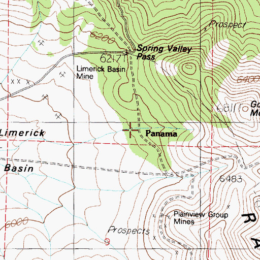 Topographic Map of Panama, NV
