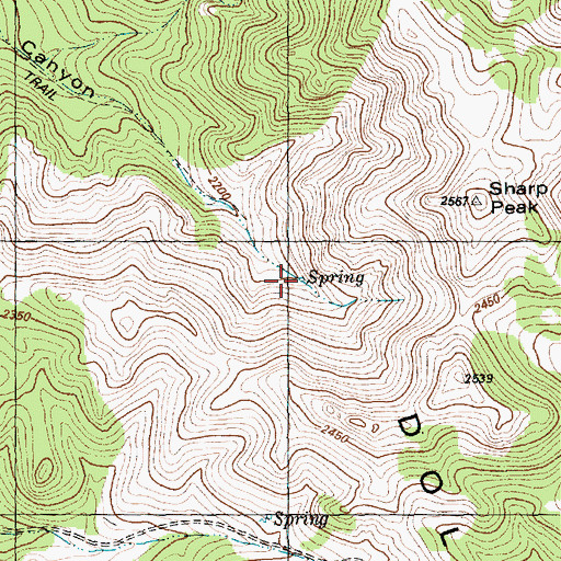 Topographic Map of Deer Spring, NV