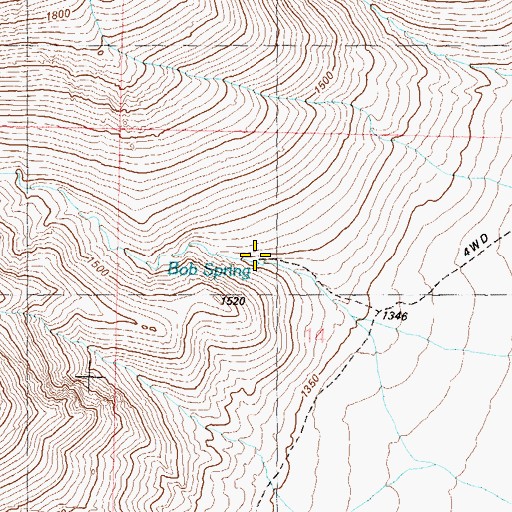 Topographic Map of Bob Spring, NV