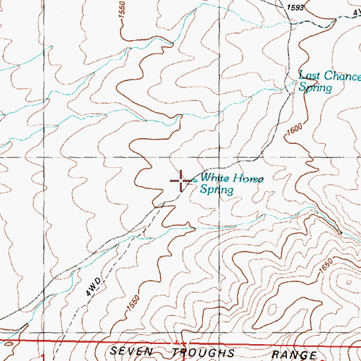 Topographic Map of White Horse Spring, NV