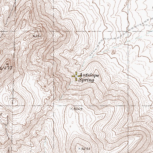 Topographic Map of Antelope Spring, NV