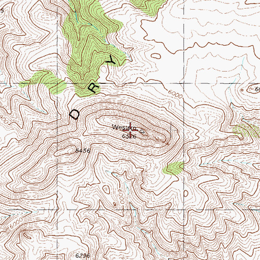 Topographic Map of Dry Mountain, NV