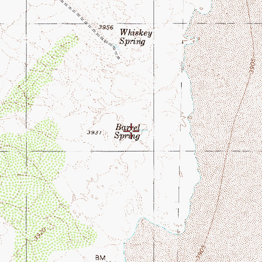 Topographic Map of Barrel Spring, NV