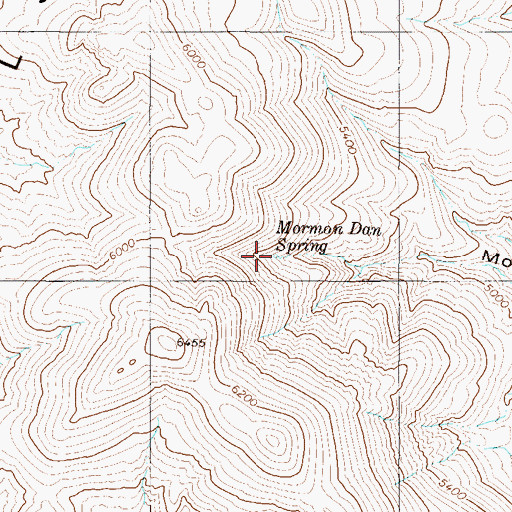 Topographic Map of Mormon Dan Spring, NV