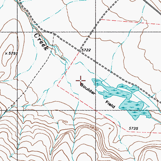 Topographic Map of Boulder Field, NV