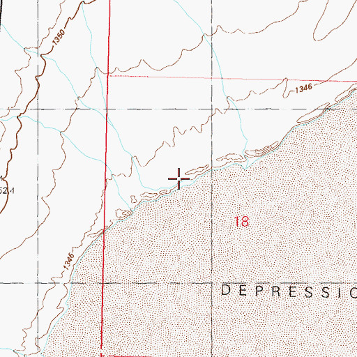 Topographic Map of Betty Creek, NV