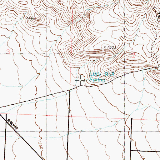 Topographic Map of Little Bull Spring, NV