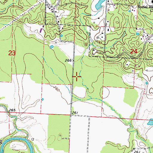 Topographic Map of KBBA-AM (Benton), AR
