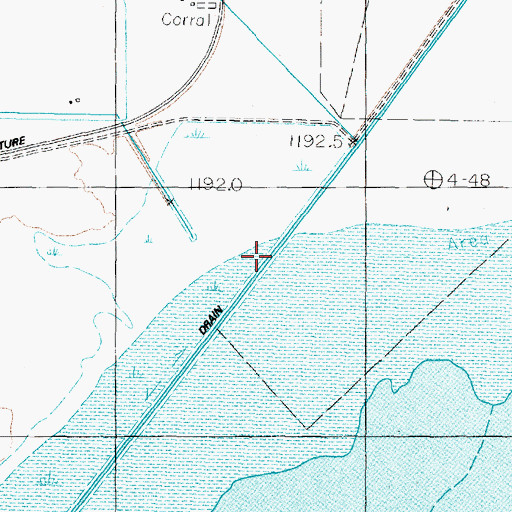 Topographic Map of West Lee Drain, NV