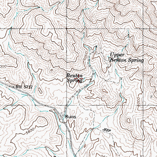 Topographic Map of Benton Spring, NV