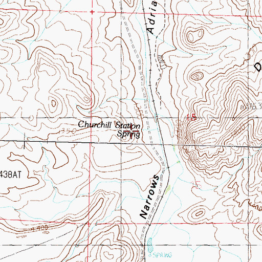 Topographic Map of Churchill Station Spring, NV