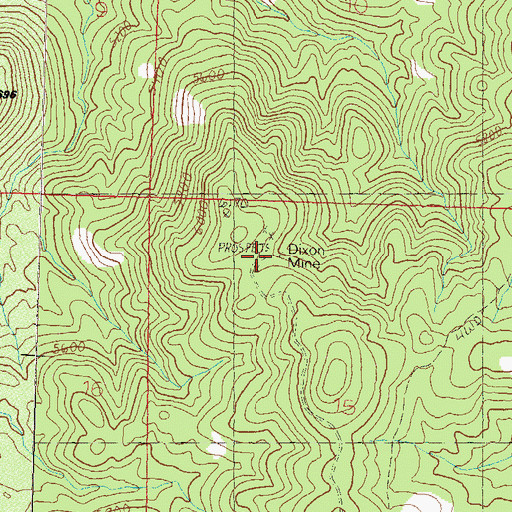 Topographic Map of Dixon Mine, NV