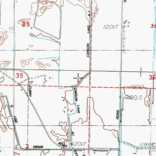 Topographic Map of Carson Lake A1 Extension Drain, NV