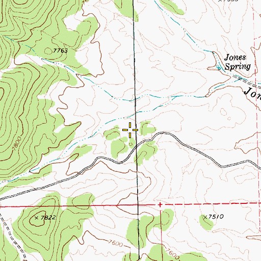 Topographic Map of Adams Spring, NV