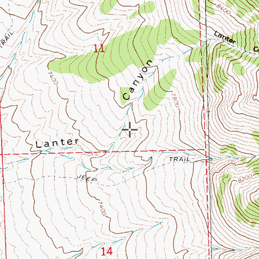 Topographic Map of Cabin Spring, NV
