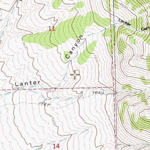 Topographic Map of Cabin Spring, NV