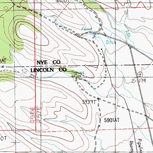 Topographic Map of Carpenter Spring, NV