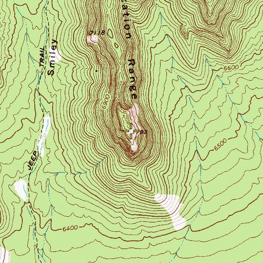 Topographic Map of Mount Patterson, NV