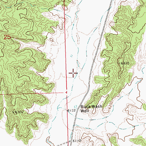 Topographic Map of East Fork Spring Valley Wash, NV