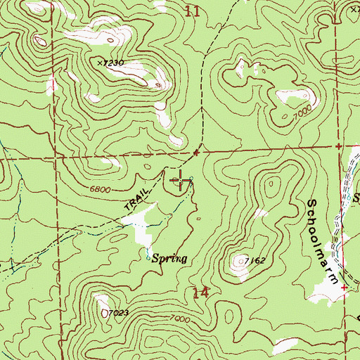 Topographic Map of Happy Hollow Spring, NV