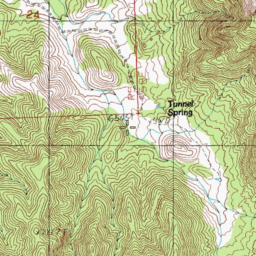 Topographic Map of Monte Spring, NV