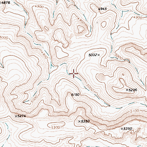 Topographic Map of Spur of Pahrock Mountains, NV