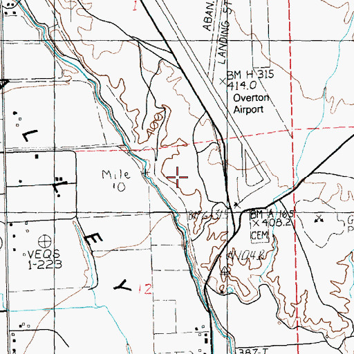 Topographic Map of Simonsville (historical), NV