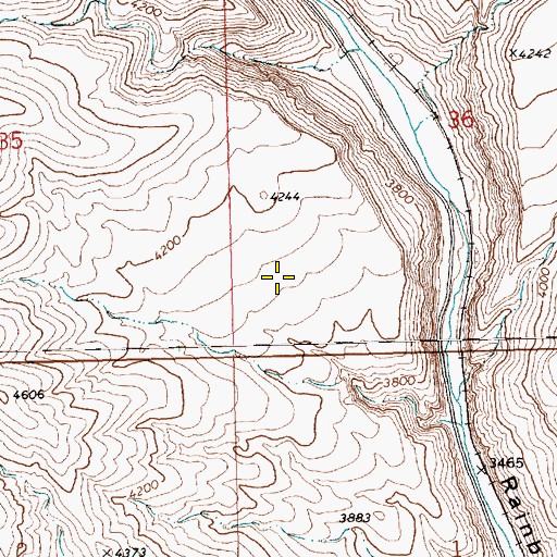 Topographic Map of Ash Flat, NV