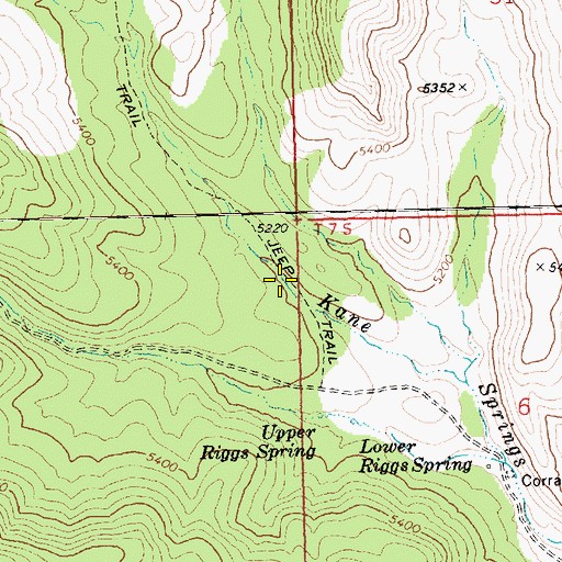 Topographic Map of Cabin Spring, NV