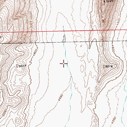 Topographic Map of Crack Reservoir, NV