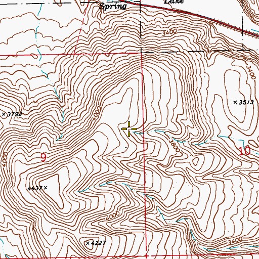 Topographic Map of Evergreen Spring, NV