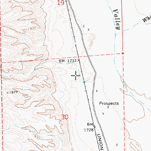 Topographic Map of Cane Springs, NV