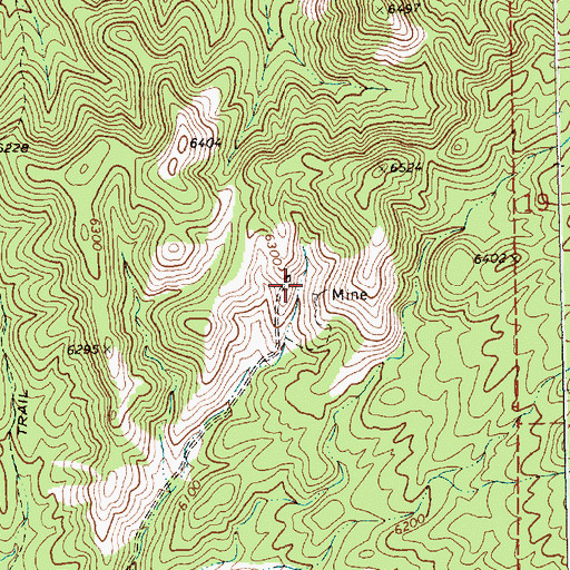 Topographic Map of El Rey Mine, NV