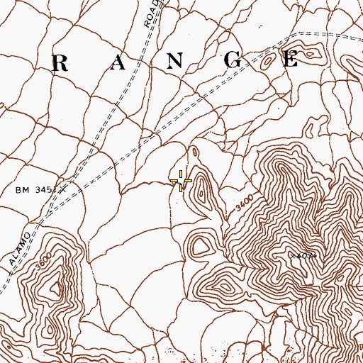 Topographic Map of Underground Spring, NV