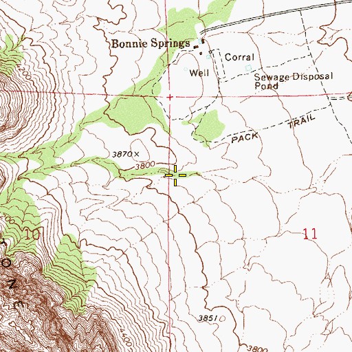 Topographic Map of Point Spring, NV