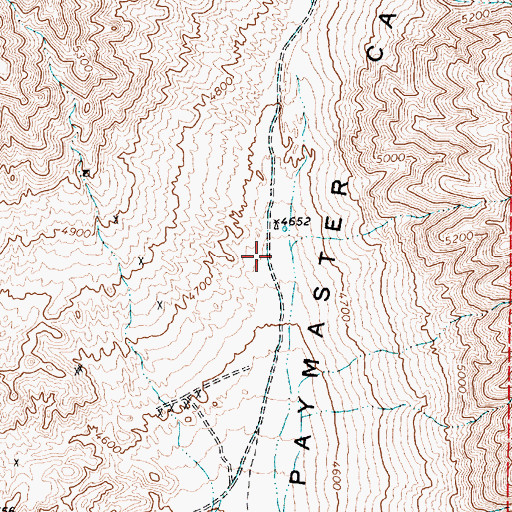 Topographic Map of Paymaster Camp (historical), NV