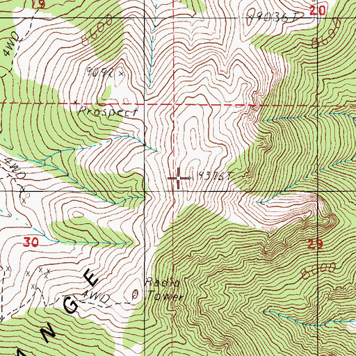 Topographic Map of Silver Peak, NV